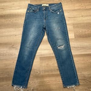 GAP best girlfriend jeans, size 28, distressed